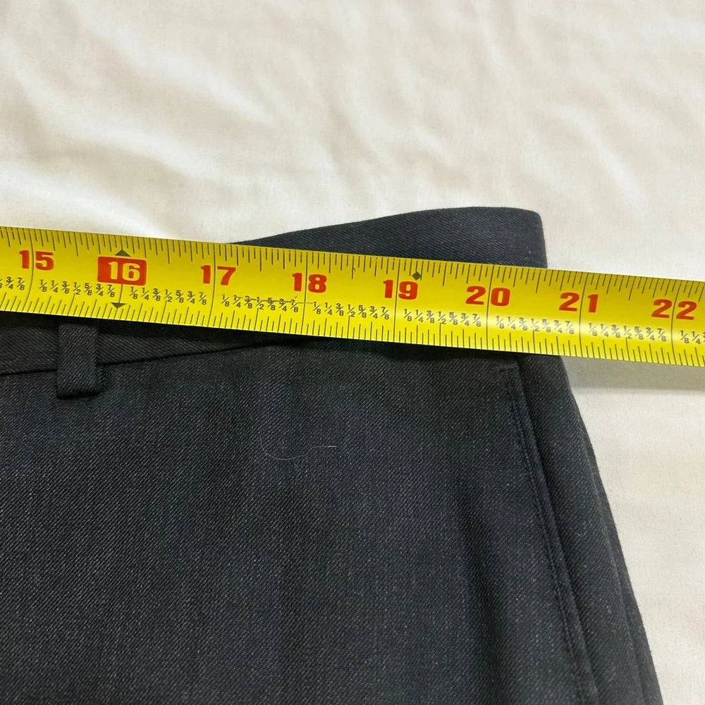 Joseph & Feiss Mens Dress Pants 42x32 Black Wool Blend Flat Front